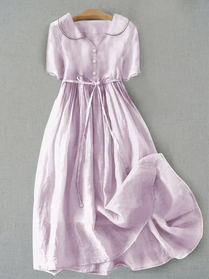 Luvelle | Women's Casual Summer Midi Dress - Lilac - Image 1