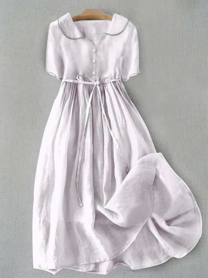 Luvelle | Women's Casual Summer Midi Dress - Lilac - Image 2