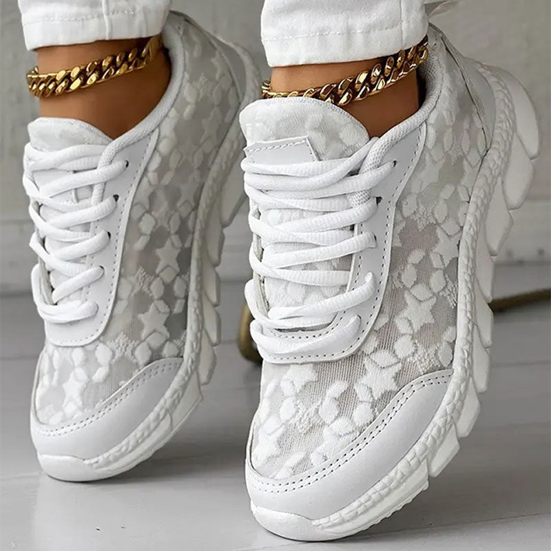 Luvelle | Women's Orthopedic Sneakers Lace-Up - White - Image 5
