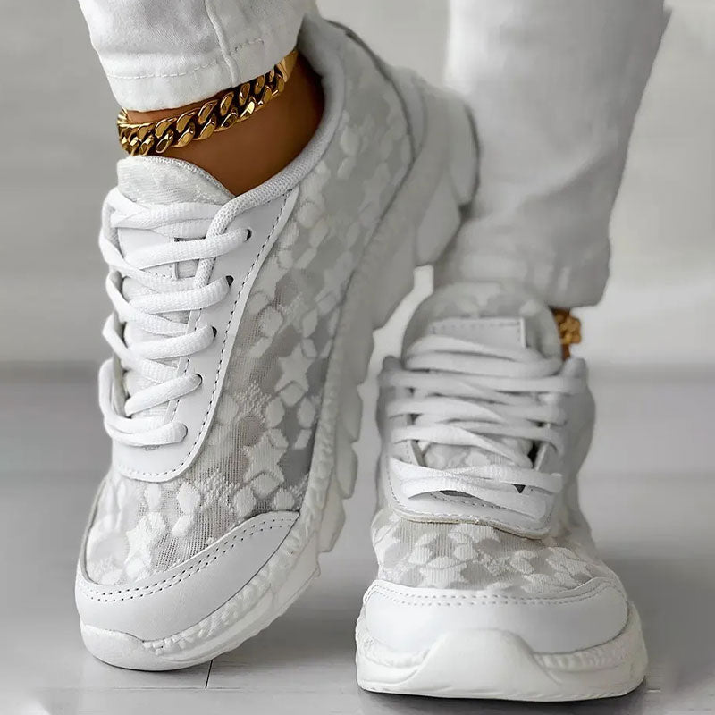 Luvelle | Women's Orthopedic Sneakers Lace-Up - White - Image 7