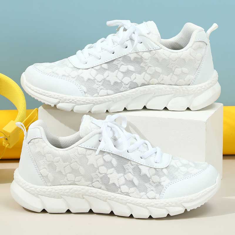 Luvelle | Women's Orthopedic Sneakers Lace-Up - White - Image 9