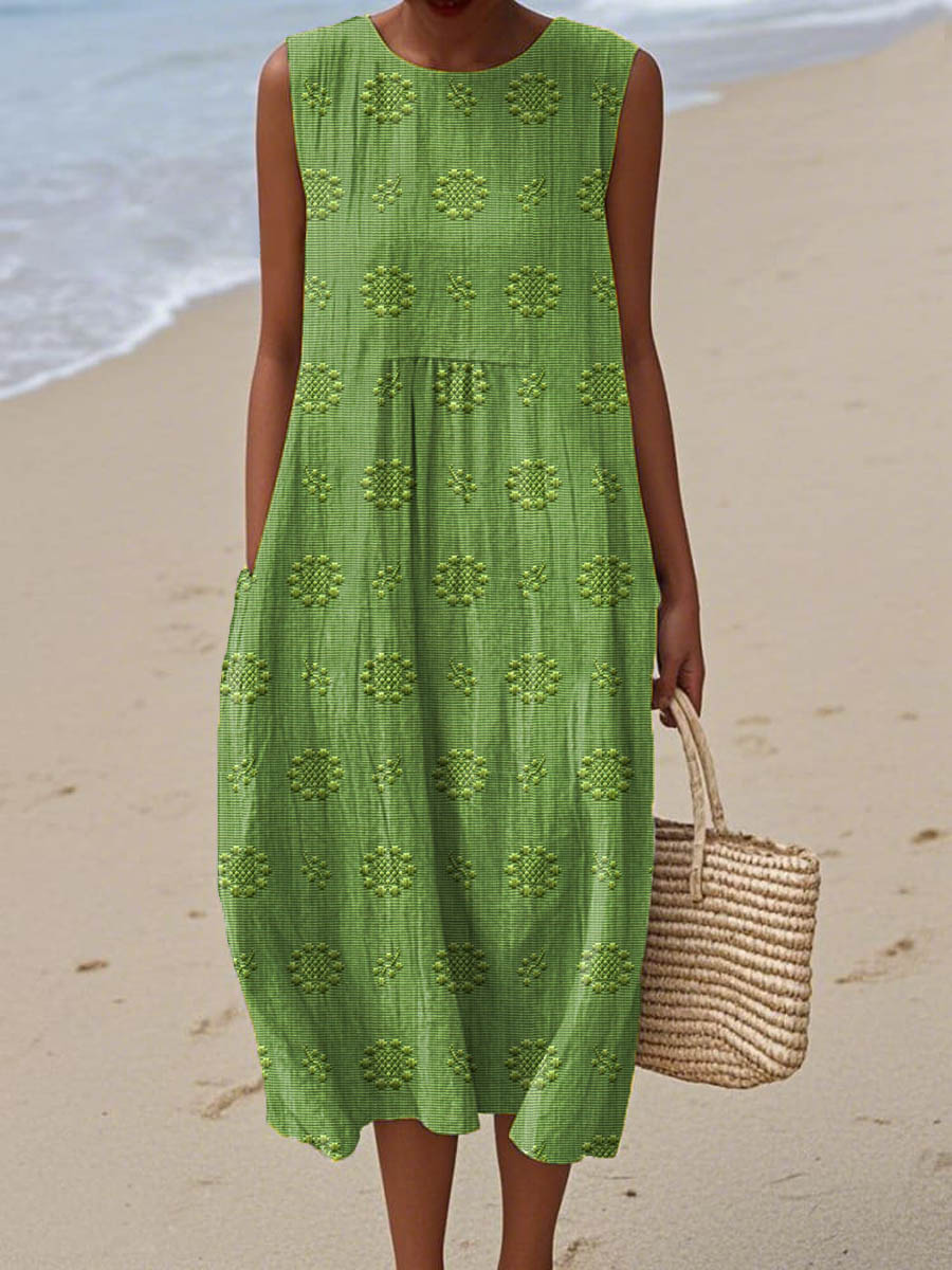 Orlaine | Women's Sleeveless Midi Dress - Image 1