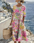 Orvaine | Women's Print Midi Dress - Image 1