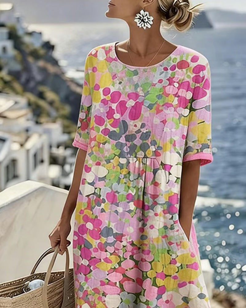 Orvaine | Women's Print Midi Dress - Image 4