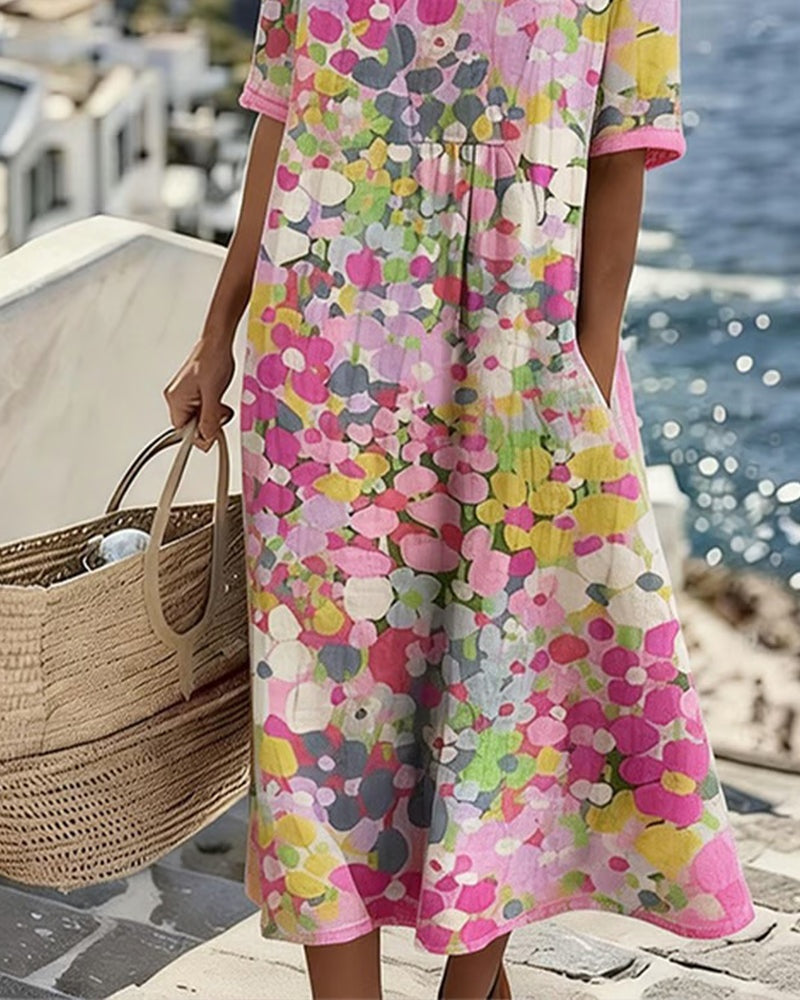 Orvaine | Women's Print Midi Dress - Image 5