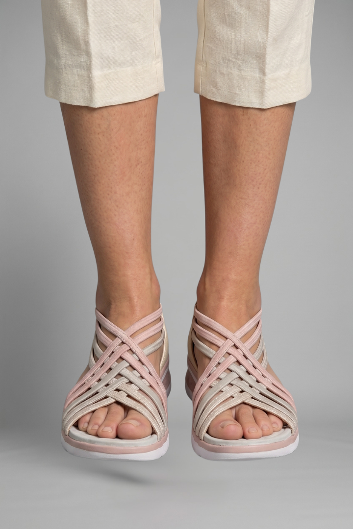 Orvandel | Women's Strappy Summer Sandals - Light Pink - Image 1