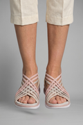 Orvandel | Women's Strappy Summer Sandals - Light Pink - Image 1