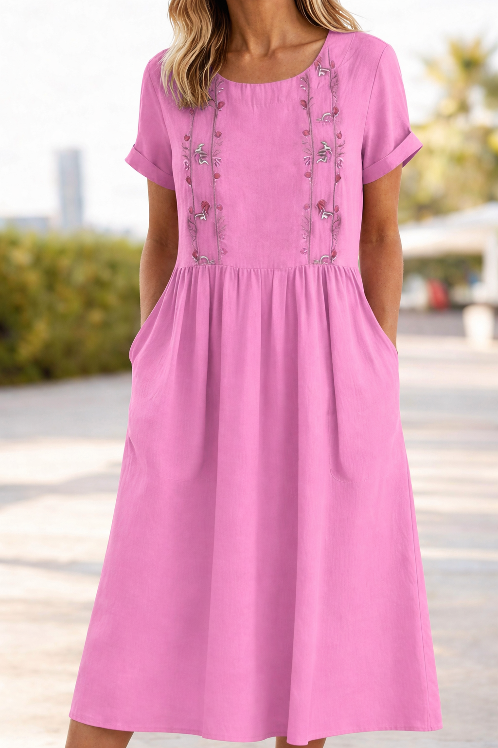 Orvina | Women's Midi Dress Embroidery - Image 4
