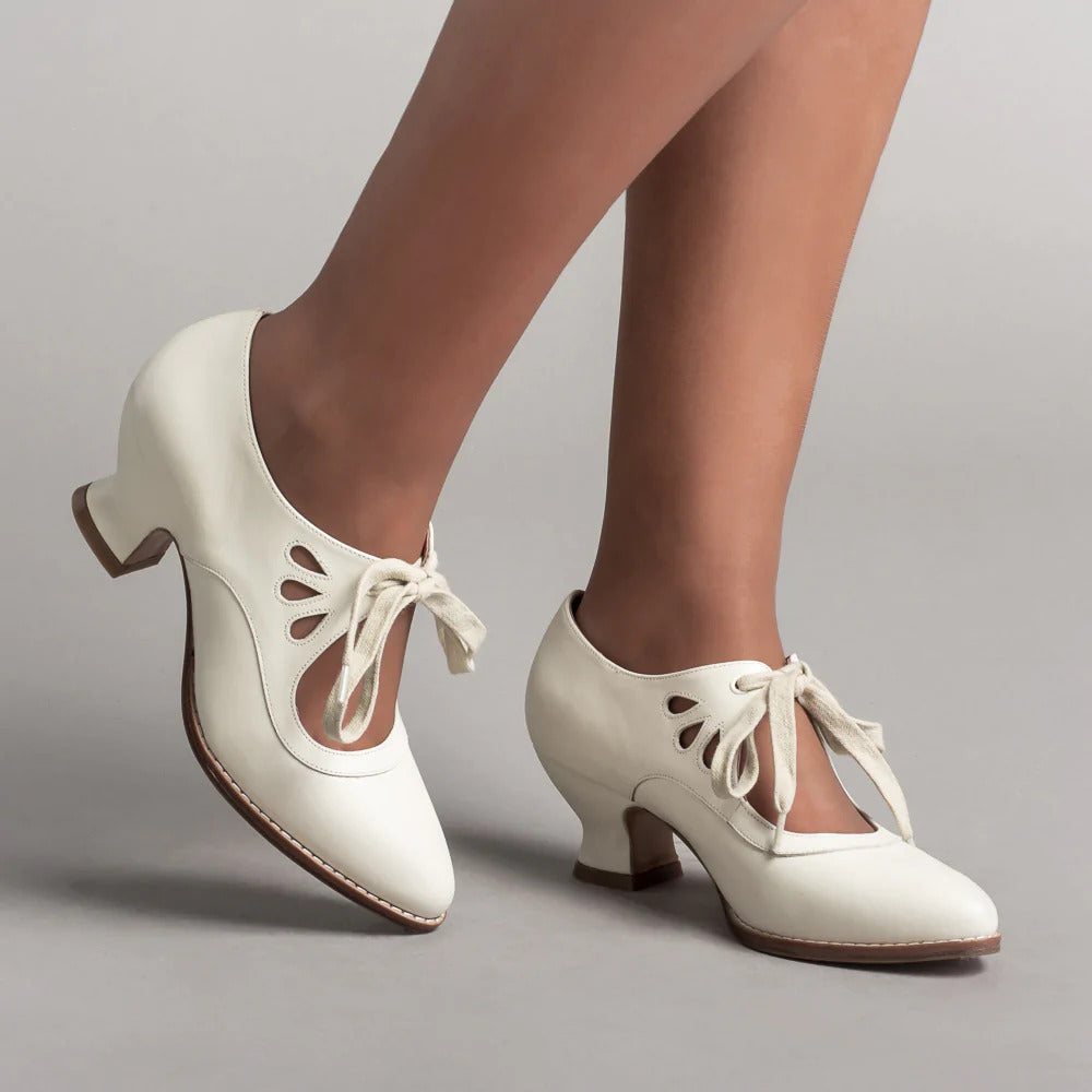 Orvindel | Women's Lace-Up Leather Heels Cut-Out - Image 7