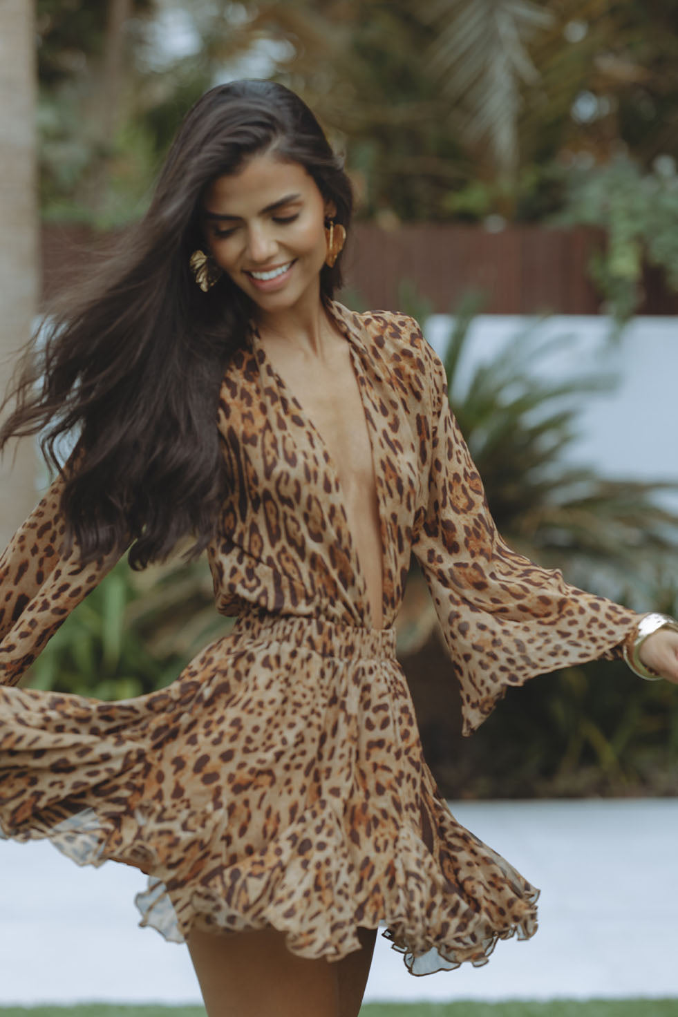Romilda | Women's Print Mini Dress - Leopard - Image 1