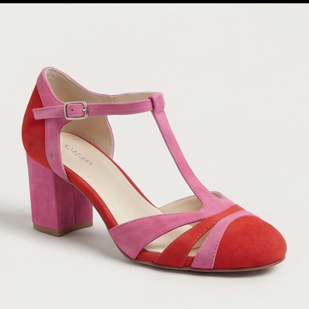 Rosayne | Women's Block Heel T-Bar Sandals - Image 6