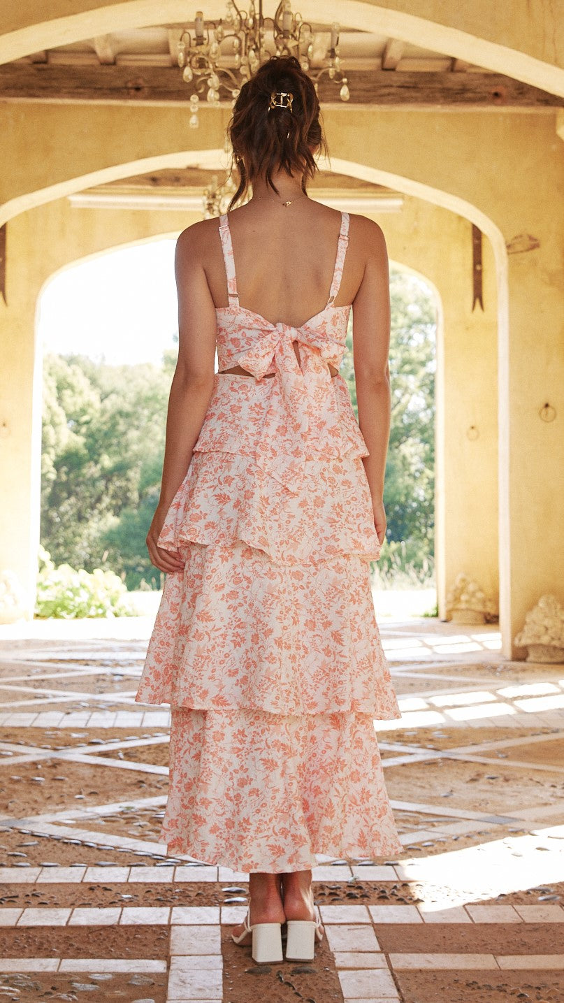 Selvanta | Women's Maxi Dress Tiered Ruffle - Floral - Image 2
