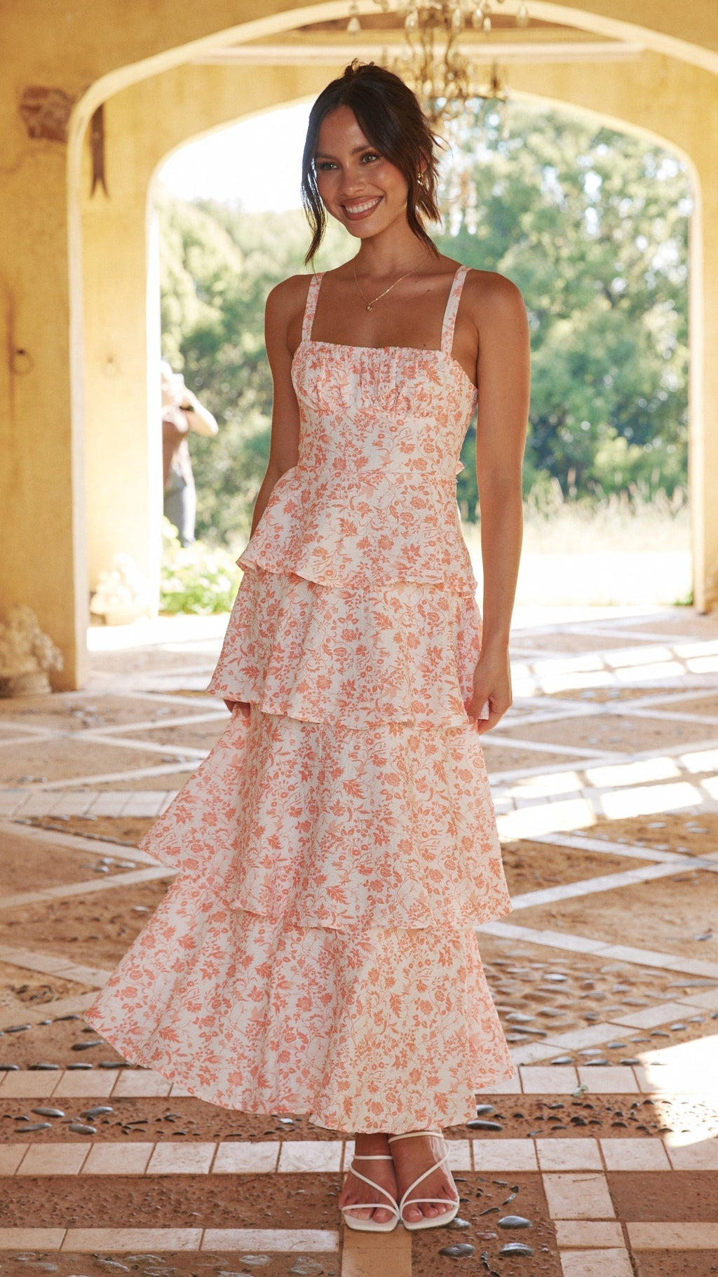 Selvanta | Women's Maxi Dress Tiered Ruffle - Floral - Image 4