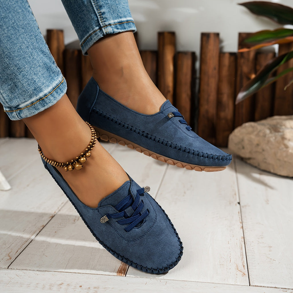 Selvara | Women's Orthopedic Flat Loafers - Grey - Image 10