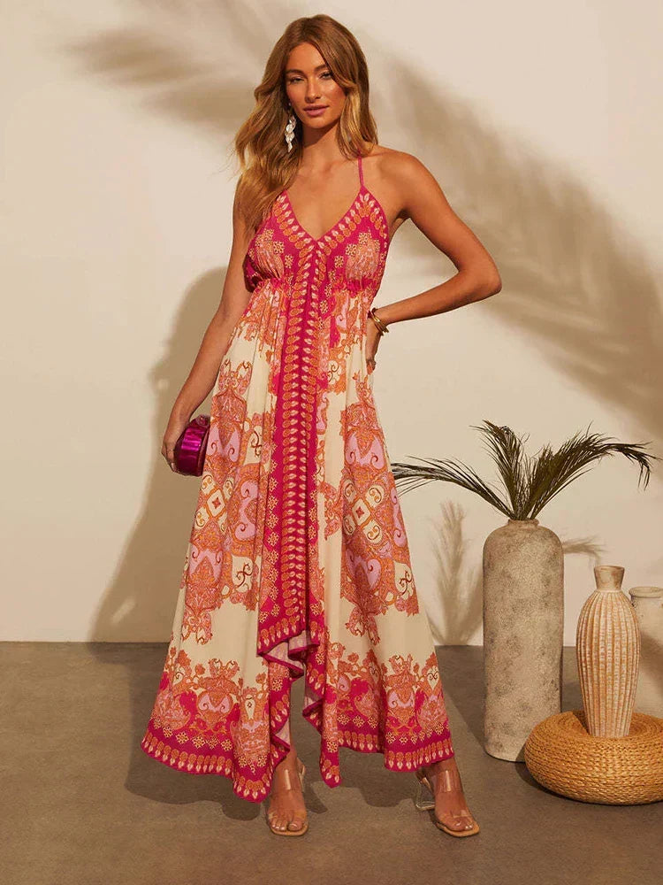 Selvinda | Women's Casual Summer Maxi Dress Boho Print - Image 6