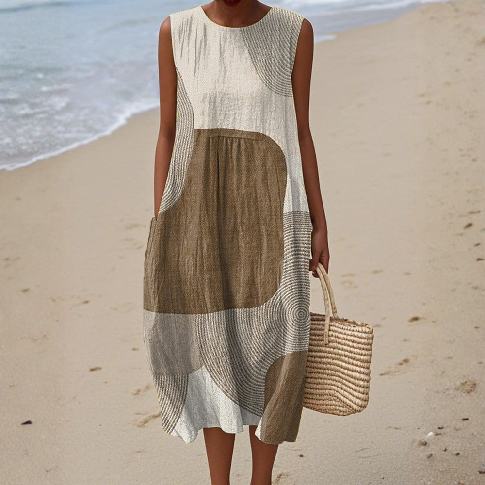 Selvorna | Women's Casual Summer Midi Dress - Image 2