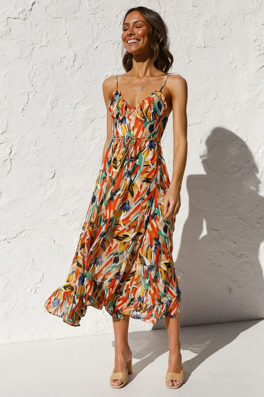 Selvorne | Women's Casual Summer Midi Dress - Image 1