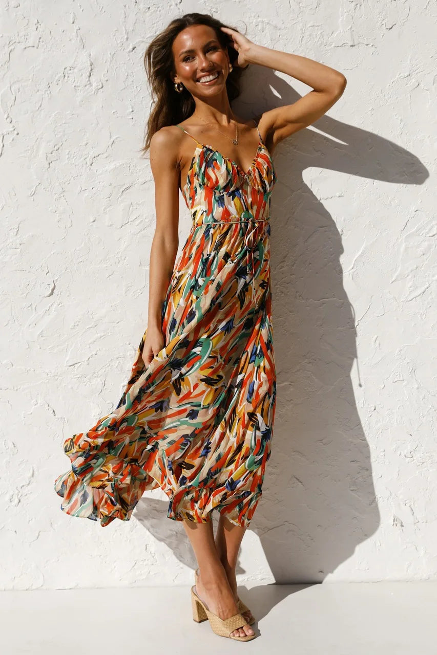 Selvorne | Women's Casual Summer Midi Dress - Image 3