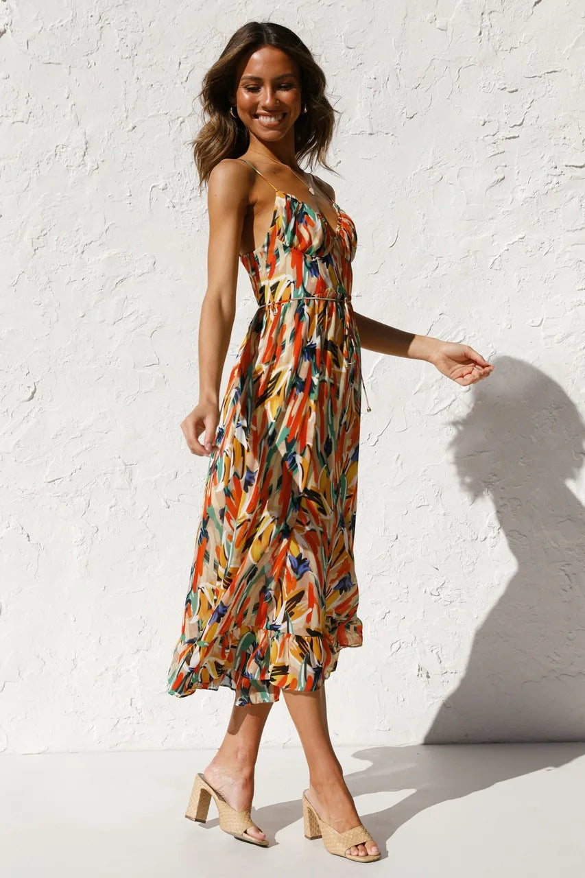 Selvorne | Women's Casual Summer Midi Dress - Image 4
