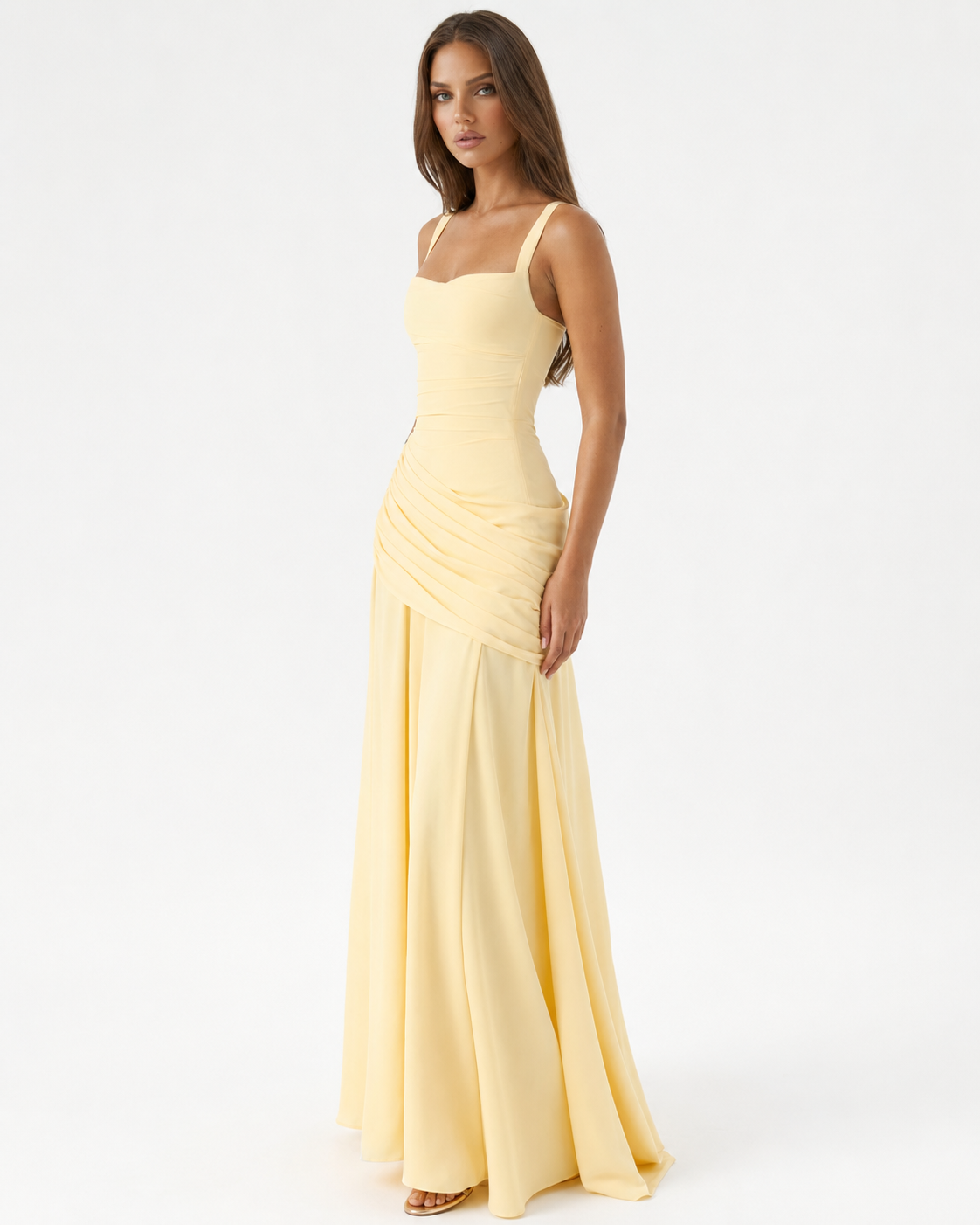 Selvorne | Women's Evening Gown Ruched Maxi Dress - Image 10