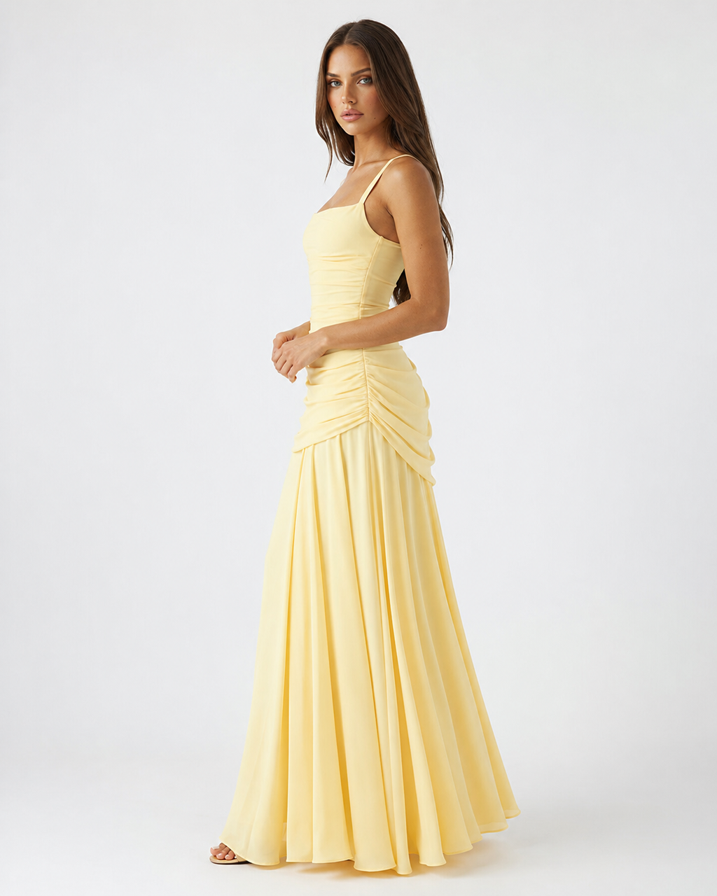 Selvorne | Women's Evening Gown Ruched Maxi Dress - Image 11
