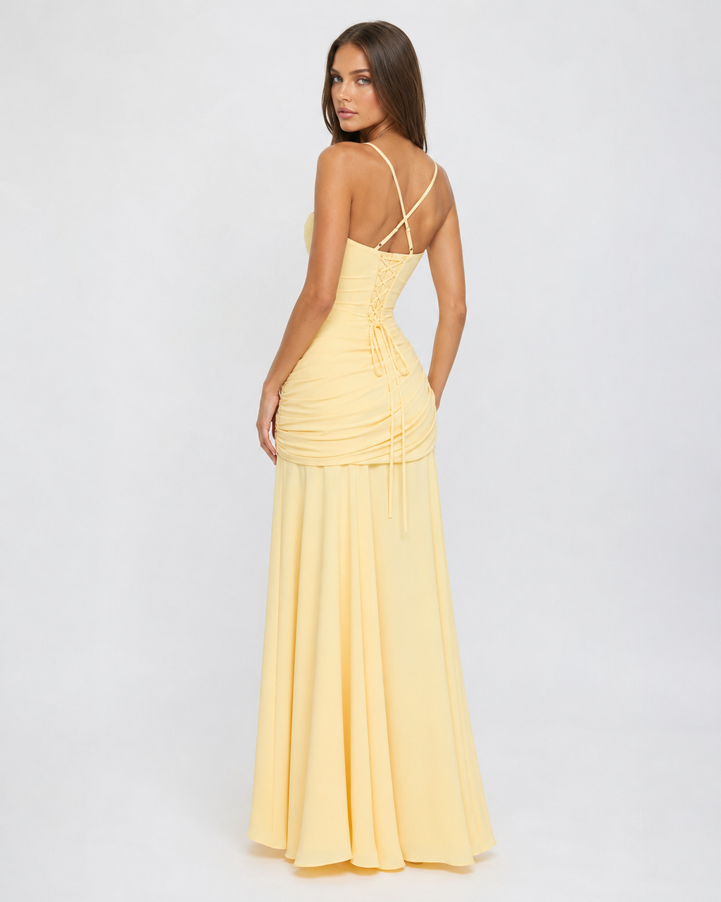 Selvorne | Women's Evening Gown Ruched Maxi Dress - Image 12