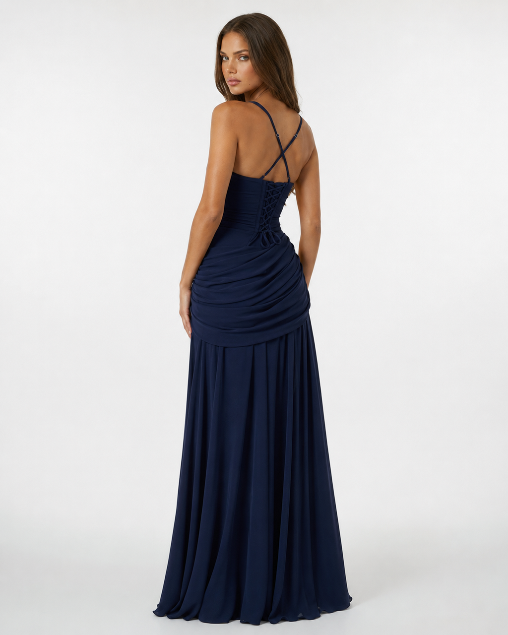 Selvorne | Women's Evening Gown Ruched Maxi Dress - Image 15