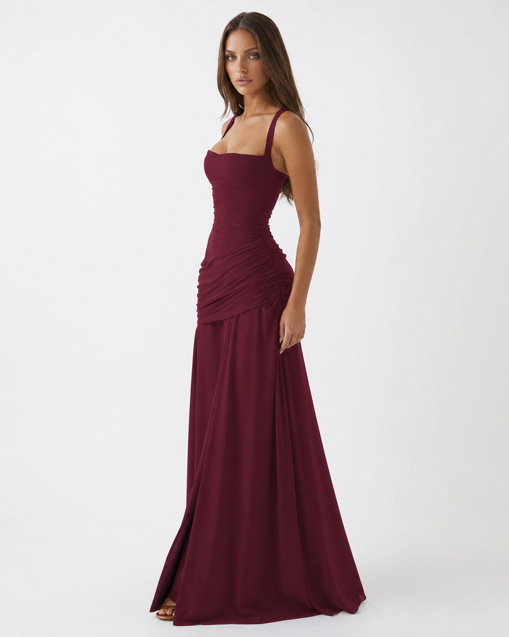 Selvorne | Women's Evening Gown Ruched Maxi Dress - Image 16
