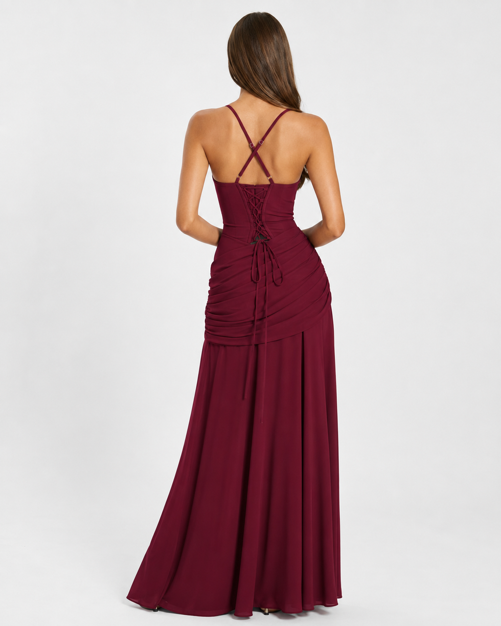 Selvorne | Women's Evening Gown Ruched Maxi Dress - Image 18