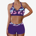 Selvorne | Women's Tropical Print Bikini with Boyshorts - Image 1