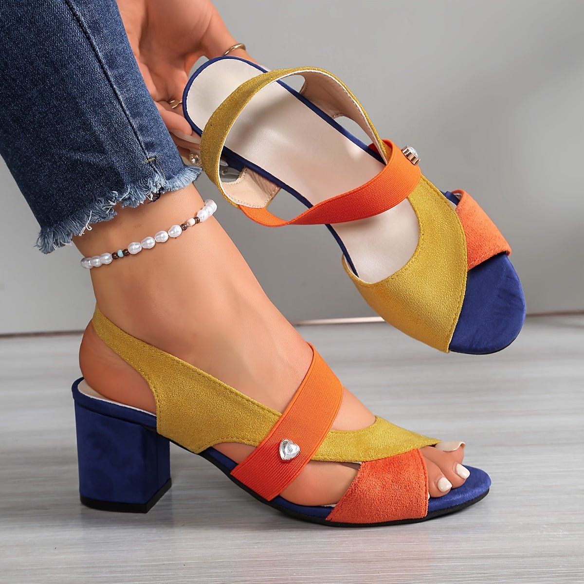 Sevara | Women's Block Heel Sandals Open Toe Slingback - Image 10