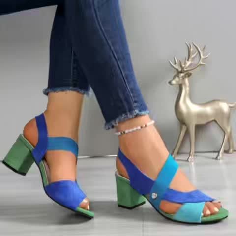 Sevara | Women's Block Heel Sandals Open Toe Slingback - Image 13