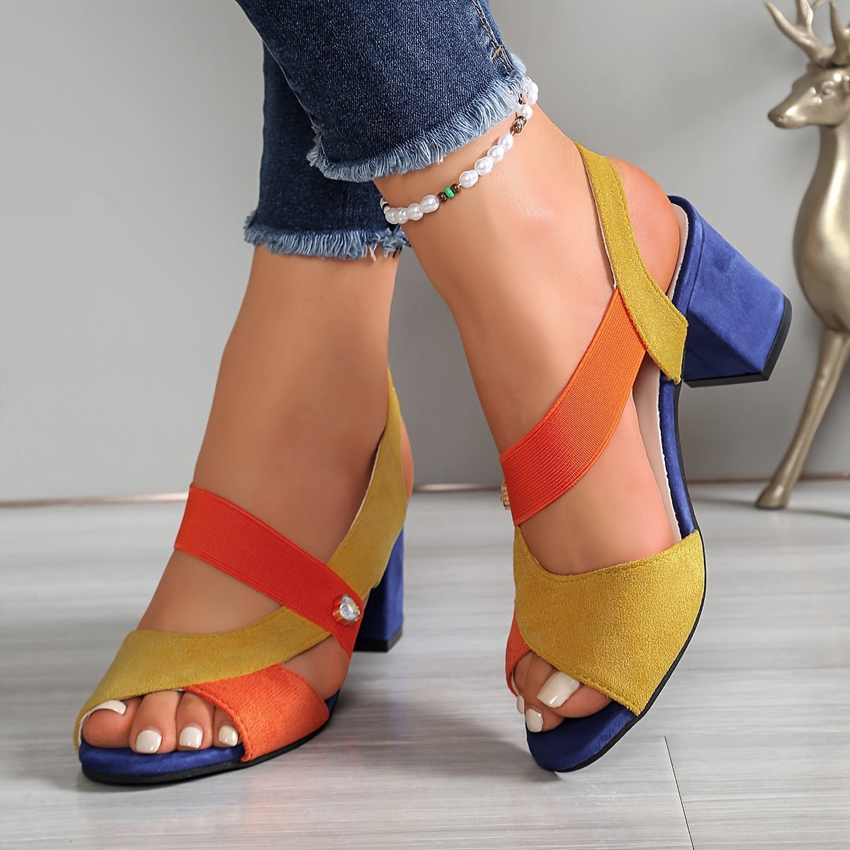 Sevara | Women's Block Heel Sandals Open Toe Slingback - Image 4