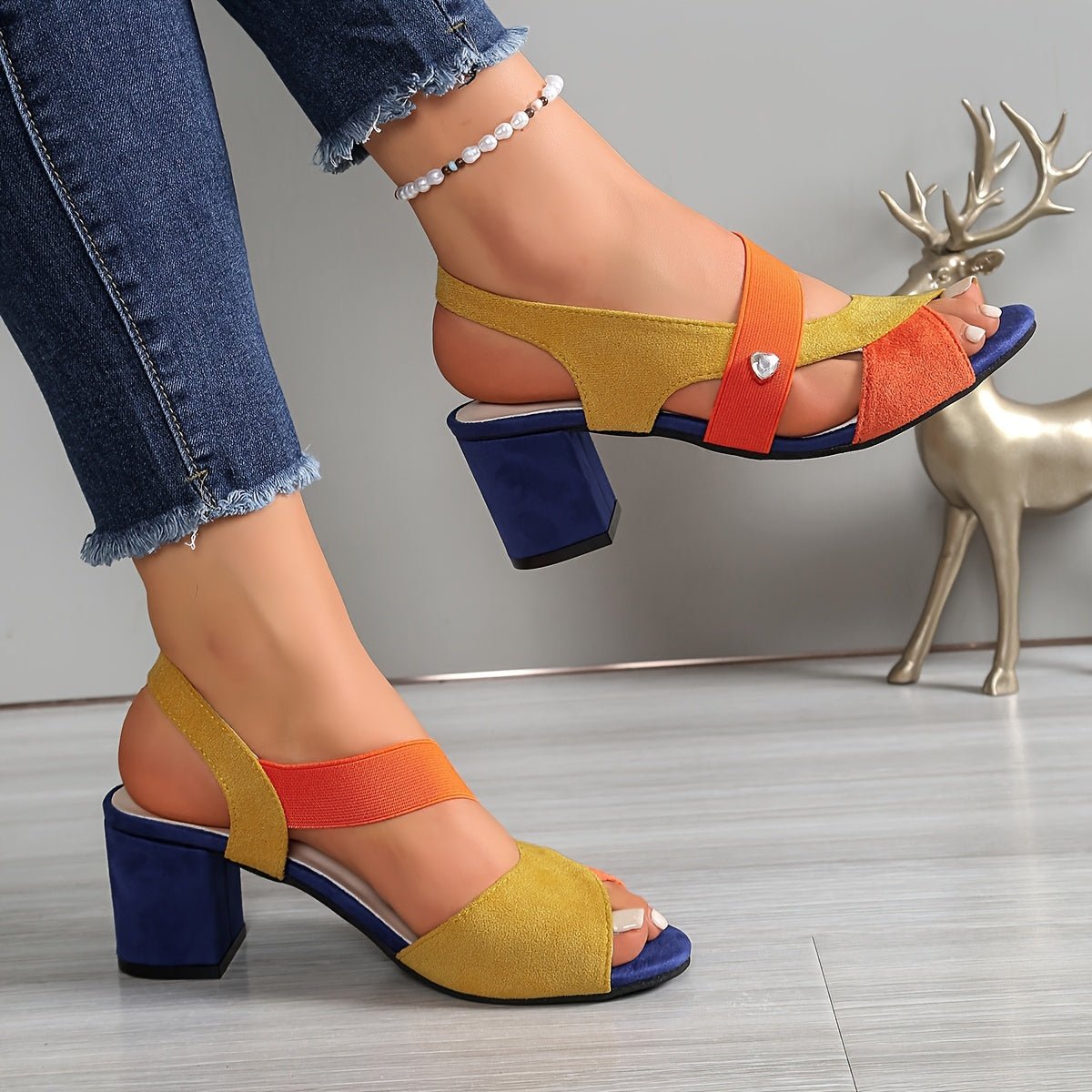 Sevara | Women's Block Heel Sandals Open Toe Slingback - Image 9
