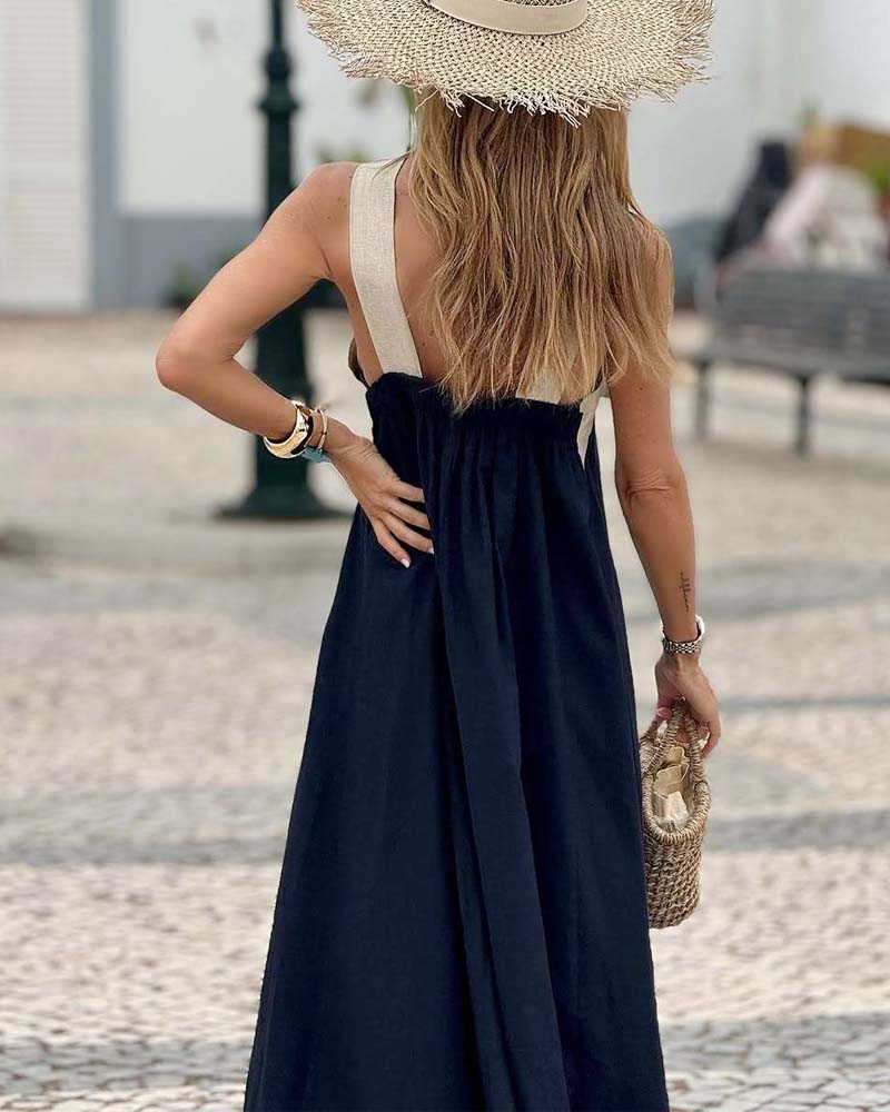 Solvaine | Women's Casual Summer Halter Neck Maxi Dress - Image 11