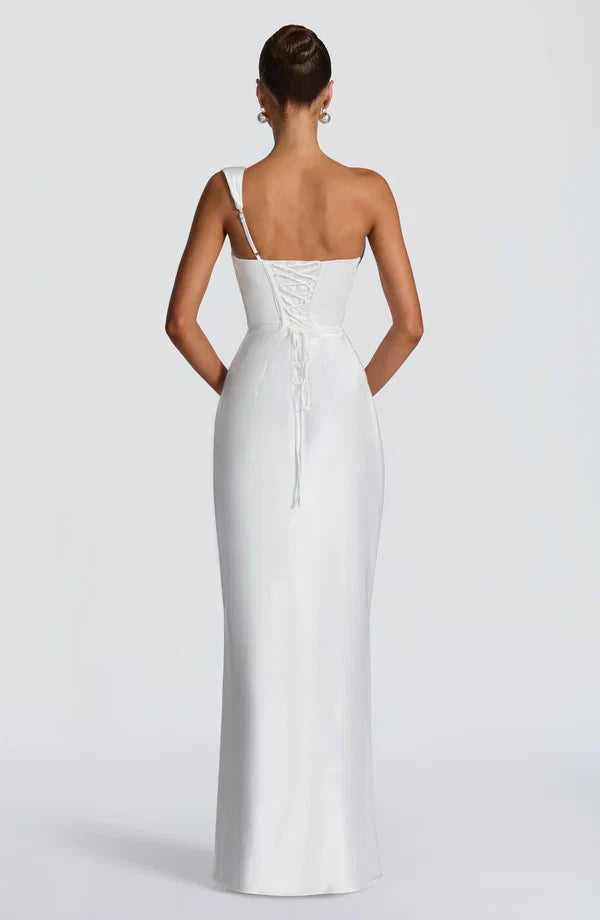 Solveine | Women's Evening Gown Cowl Neck Maxi Dress - Burgundy - Image 19