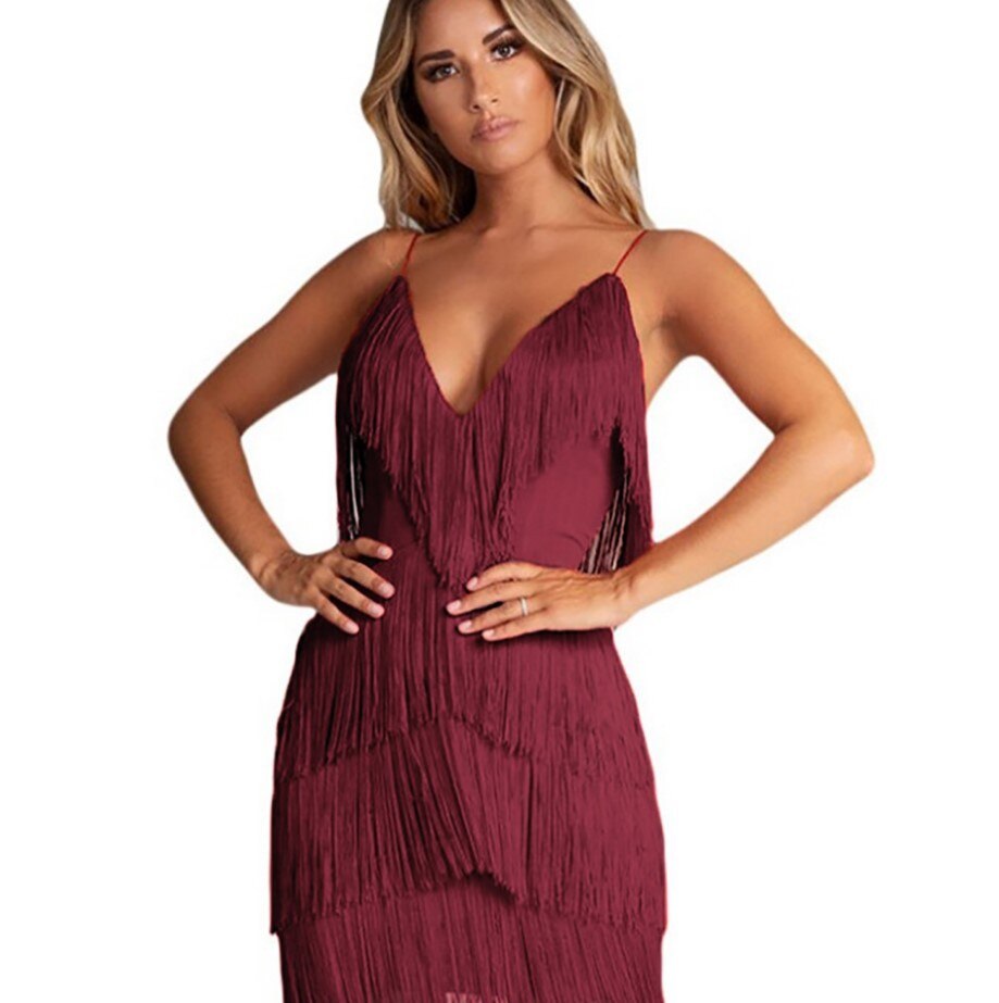 Soraya | Women's Fringe Mini Dress - Image 4
