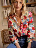 Sorindel | Women's Floral Linen Top Button-Down Blouse - Image 1