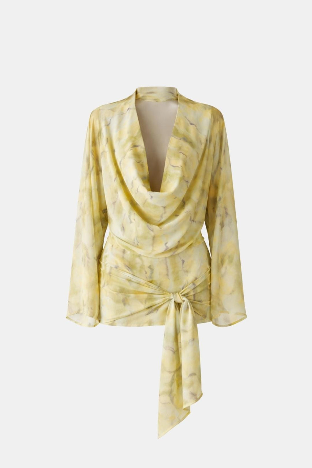 Sylvara | Women's Cowl Neck Mini Dress - Yellow - Image 4
