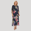 Sylvenne | Women's Floral Maxi Dress - Navy - Image 1