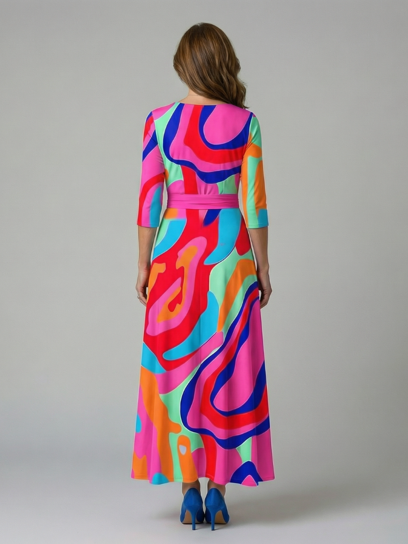 Tavona | Women's Midi Wrap Dress - Image 12