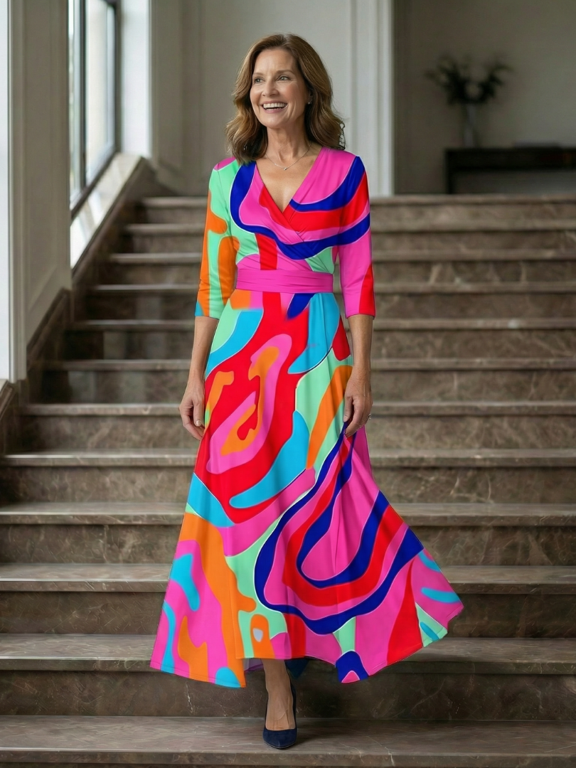 Tavona | Women's Midi Wrap Dress - Image 13