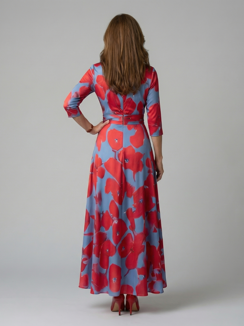 Tavona | Women's Midi Wrap Dress - Image 4