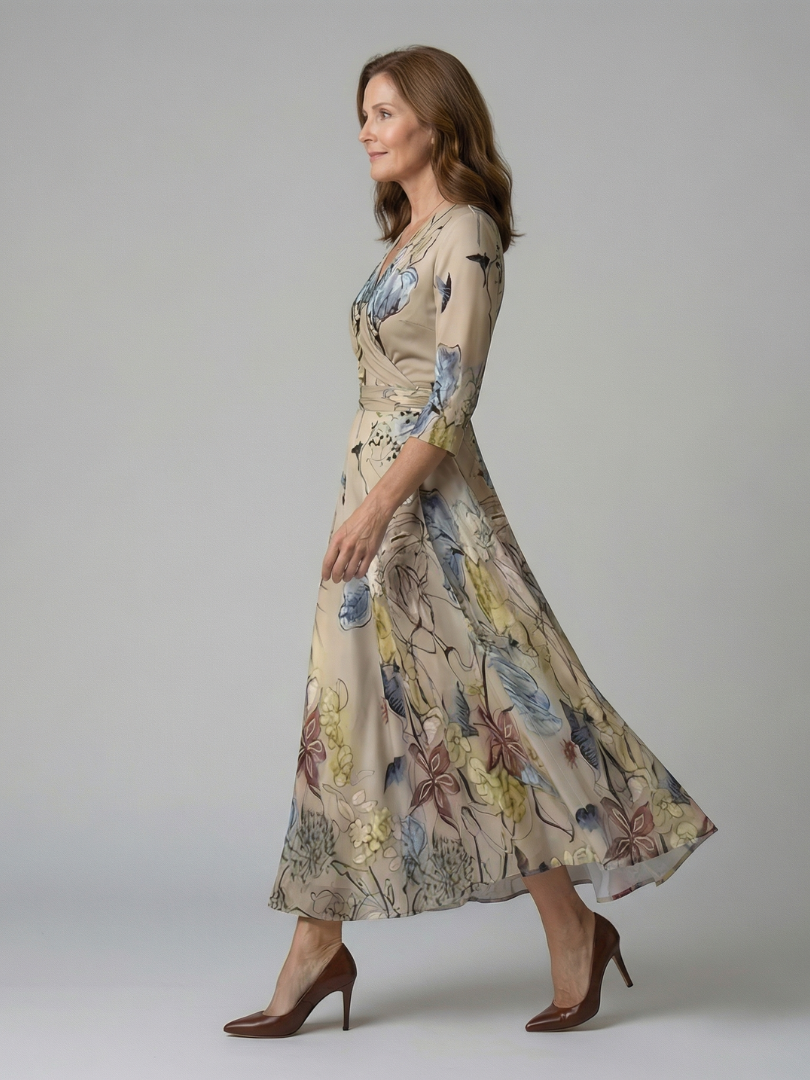 Tavona | Women's Midi Wrap Dress - Image 7