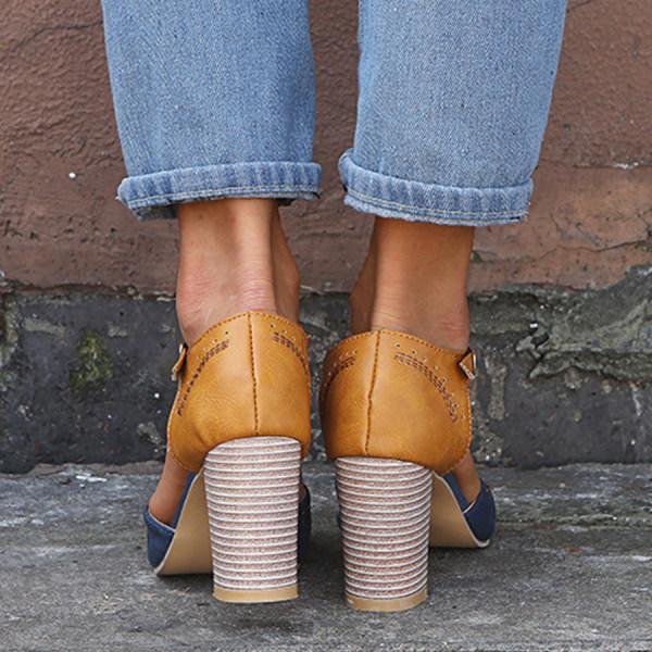 Tavora | Women's Block Heel Mary Jane T-Strap Heels - Image 6