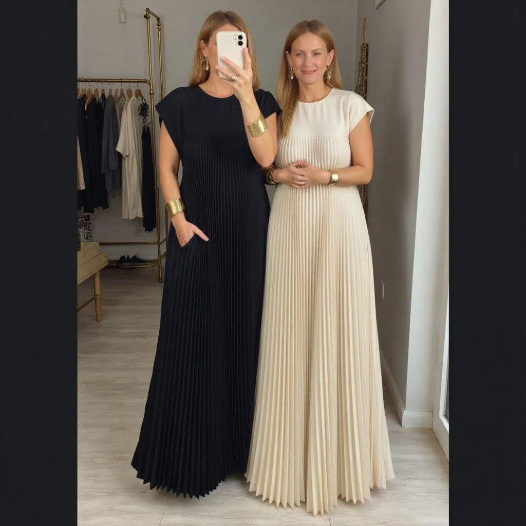 Telvaine | Women's Pleated Maxi Dress - Image 10