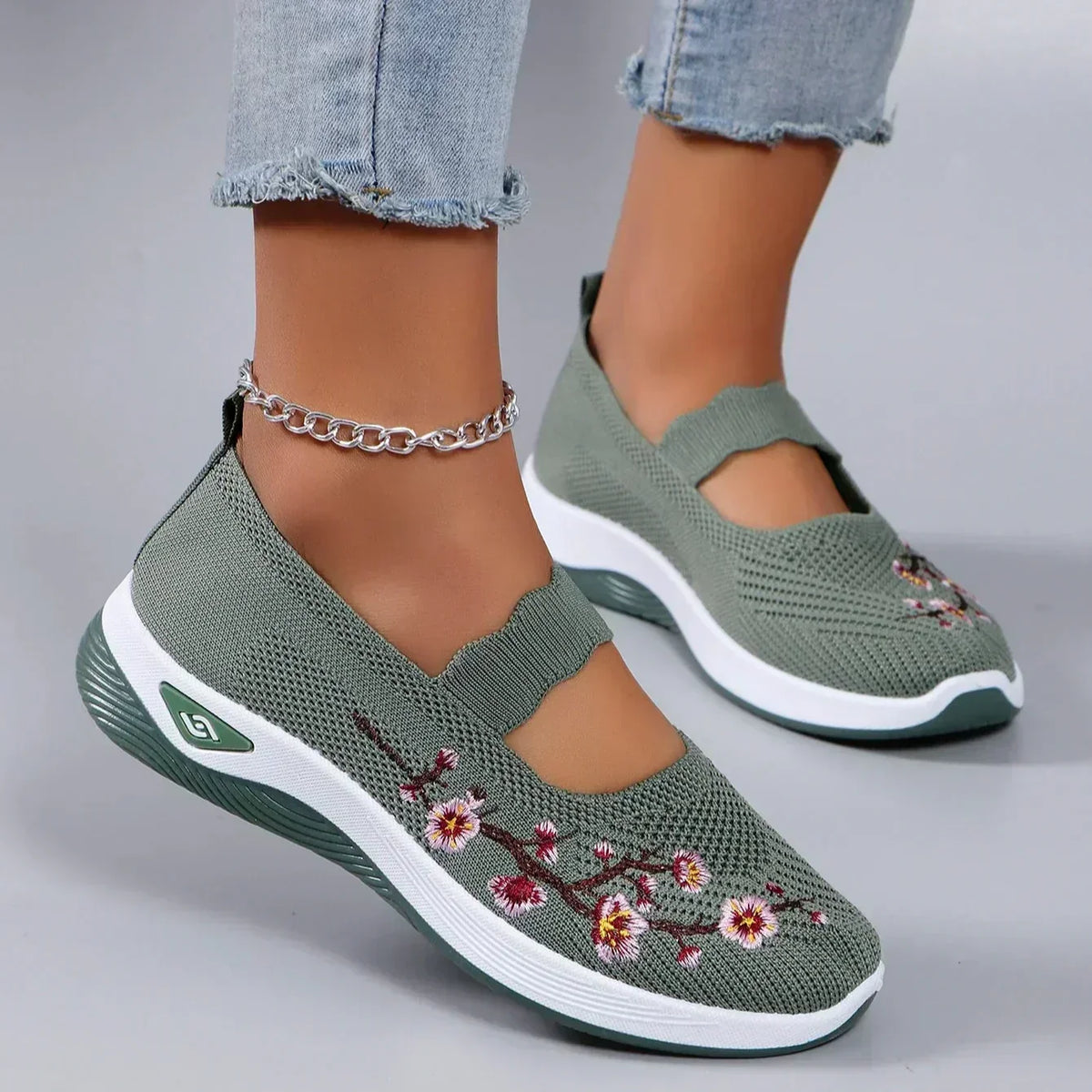 Telvwyn | Women's Orthopedic Sneakers Knit Flats - Image 1