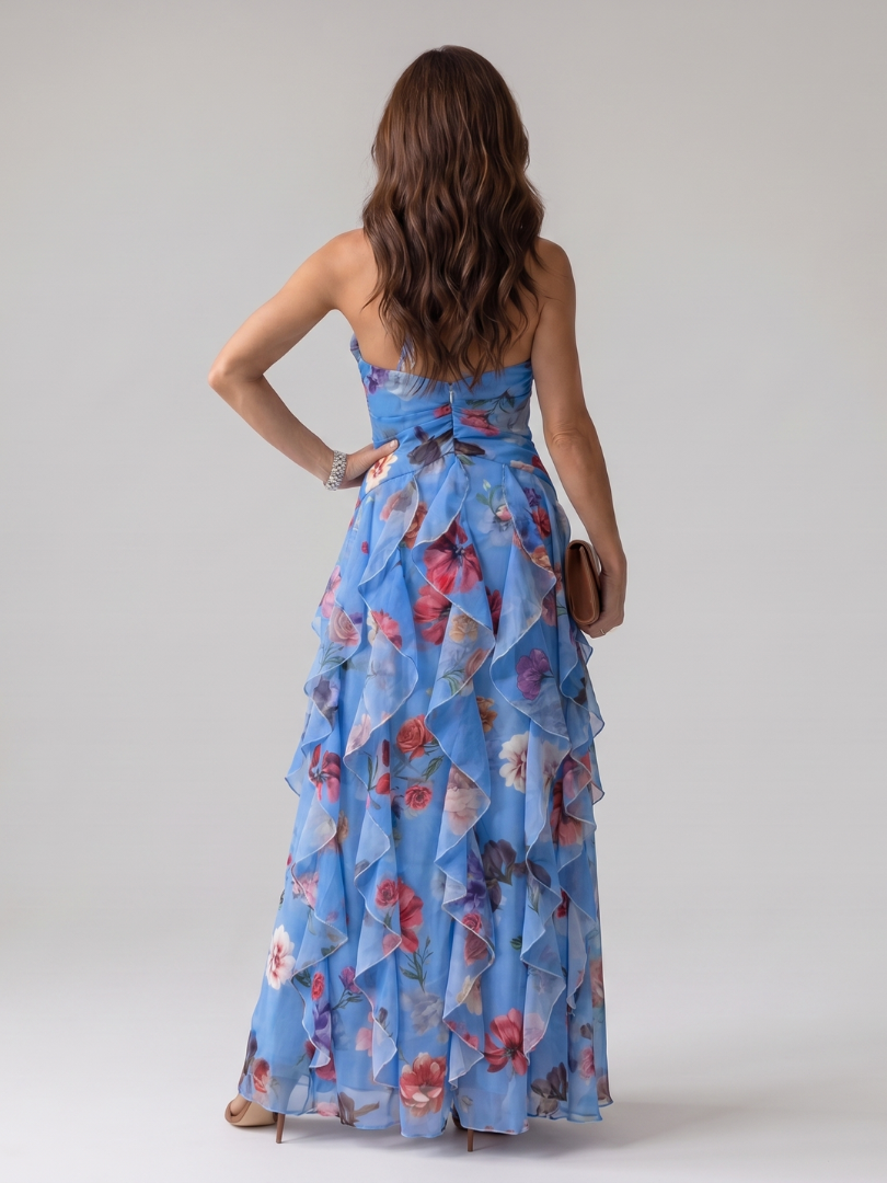 Thalveen | Women's Maxi Dress Halter Neck - Lilac - Image 7
