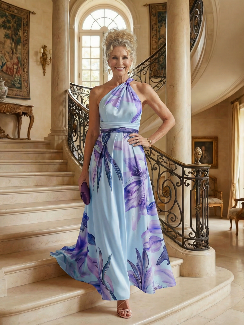 Thessalorne | Women's Maxi Dress Halter Neck - Image 11