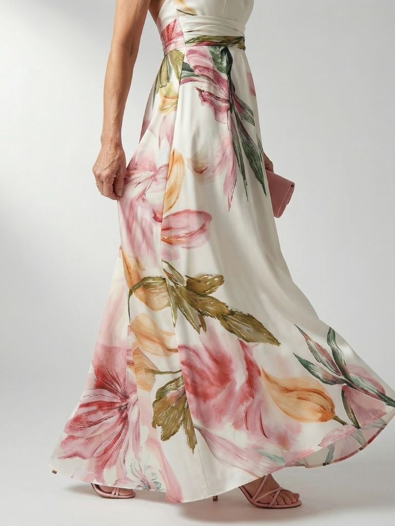 Thessalorne | Women's Maxi Dress Halter Neck - Image 3